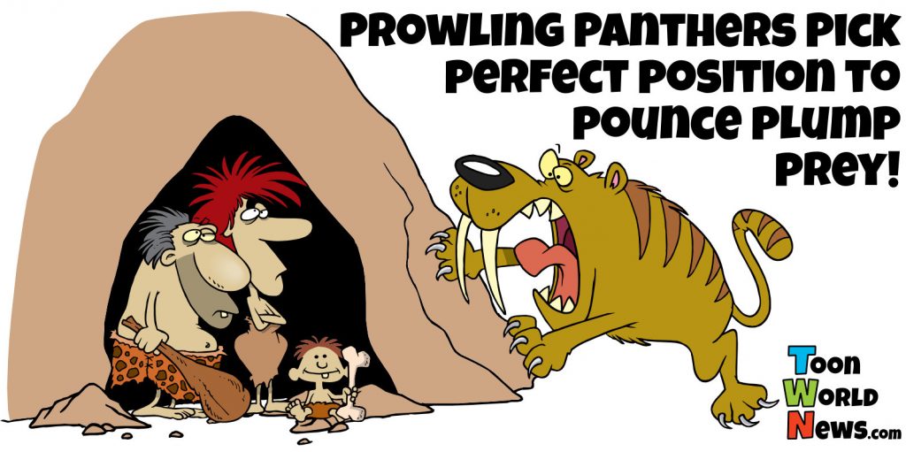 Prowling Panthers Pick perfect position to pounce plump prey! 