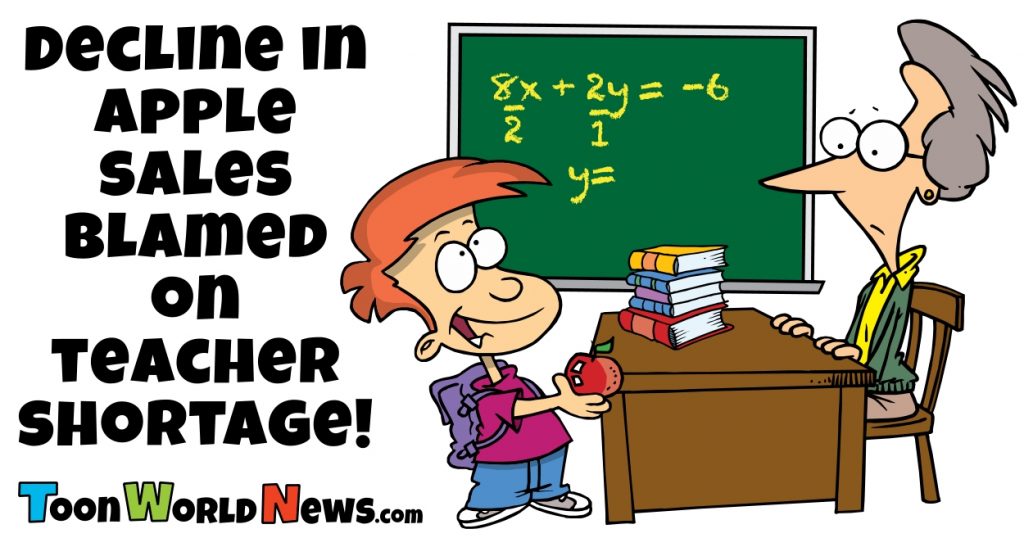 Decline in Apple Sales Blamed on Teacher Shortage!